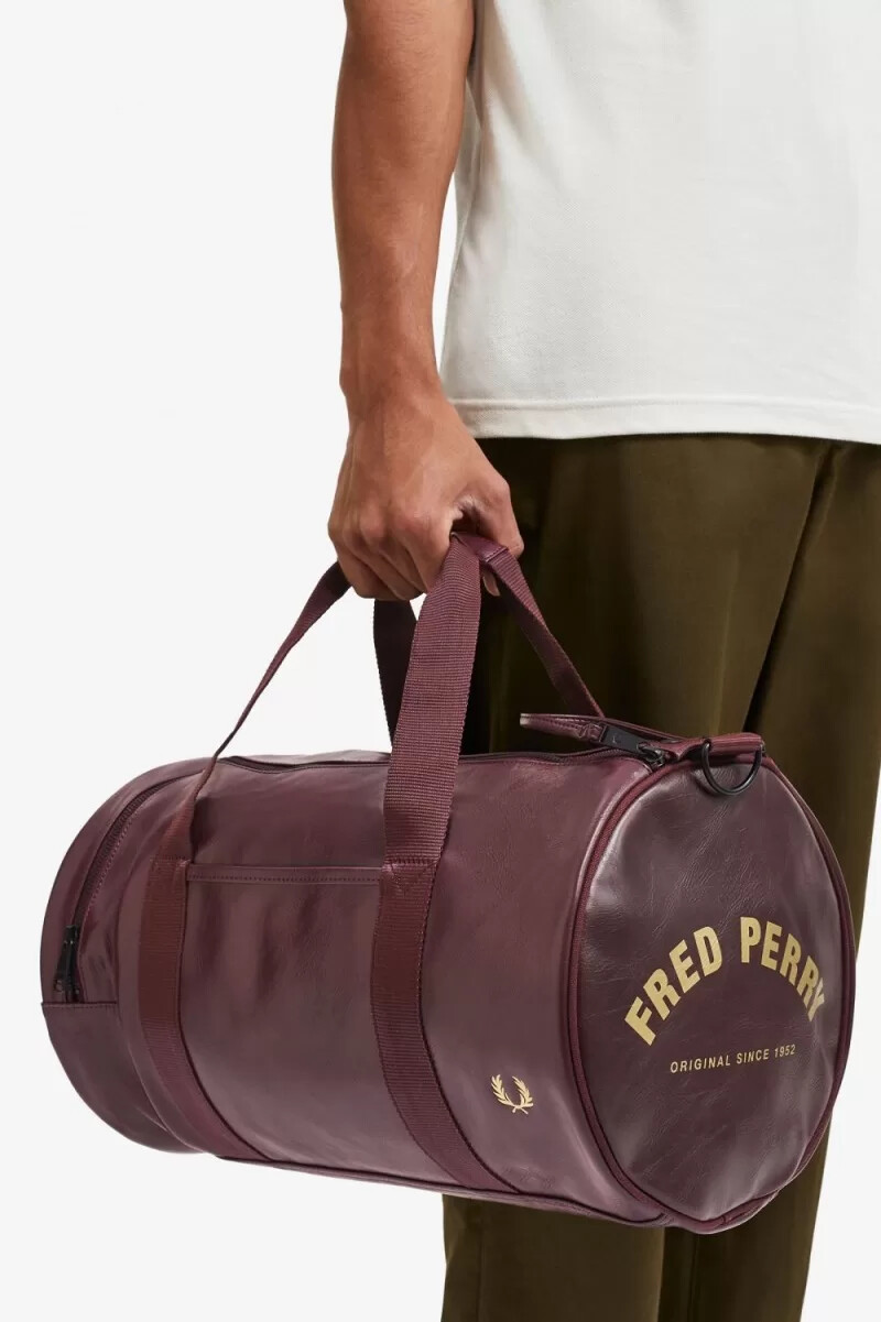 bolsos fred perry tonal barrel para hombre en marrón