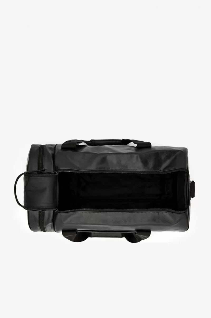 bolso fred perry tonal pu barrel para mujer color negro
