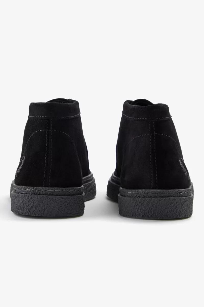 botas negras fred perry dawson mid para hombre