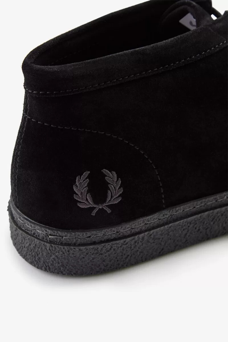 botas negras fred perry dawson mid para hombre