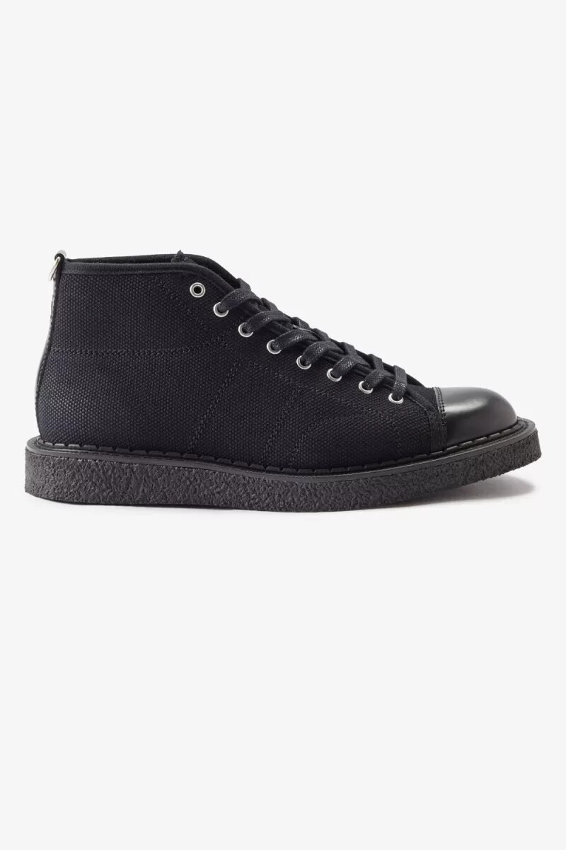 botas fred perry canvas monkey para mujer negras