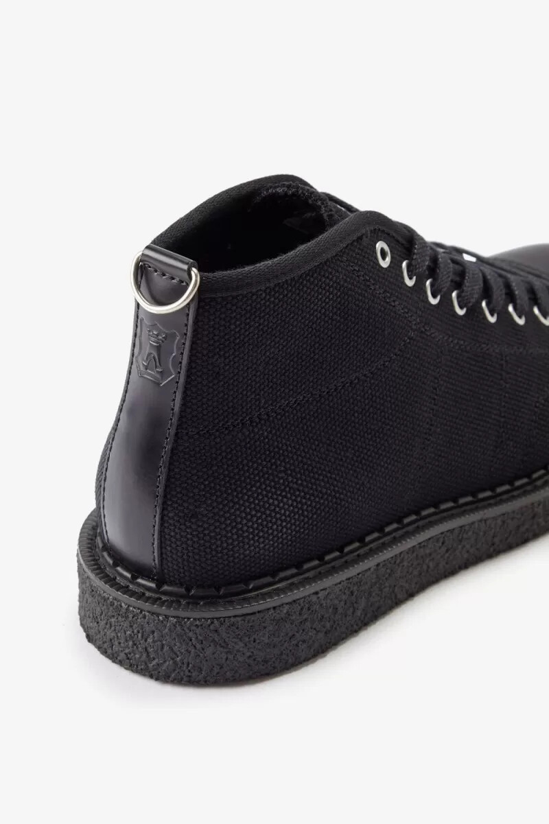 botas fred perry canvas monkey para mujer negras