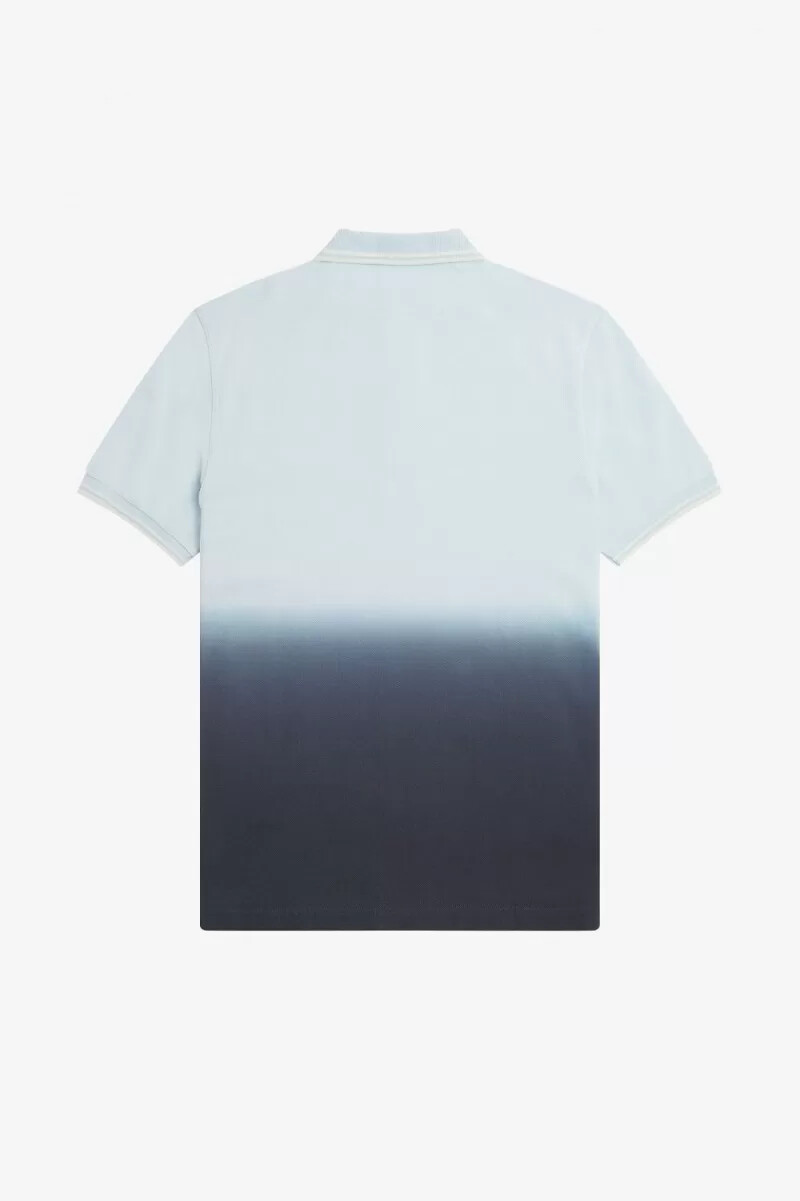 camisa fred perry ombre para hombre en color aguamarina claro