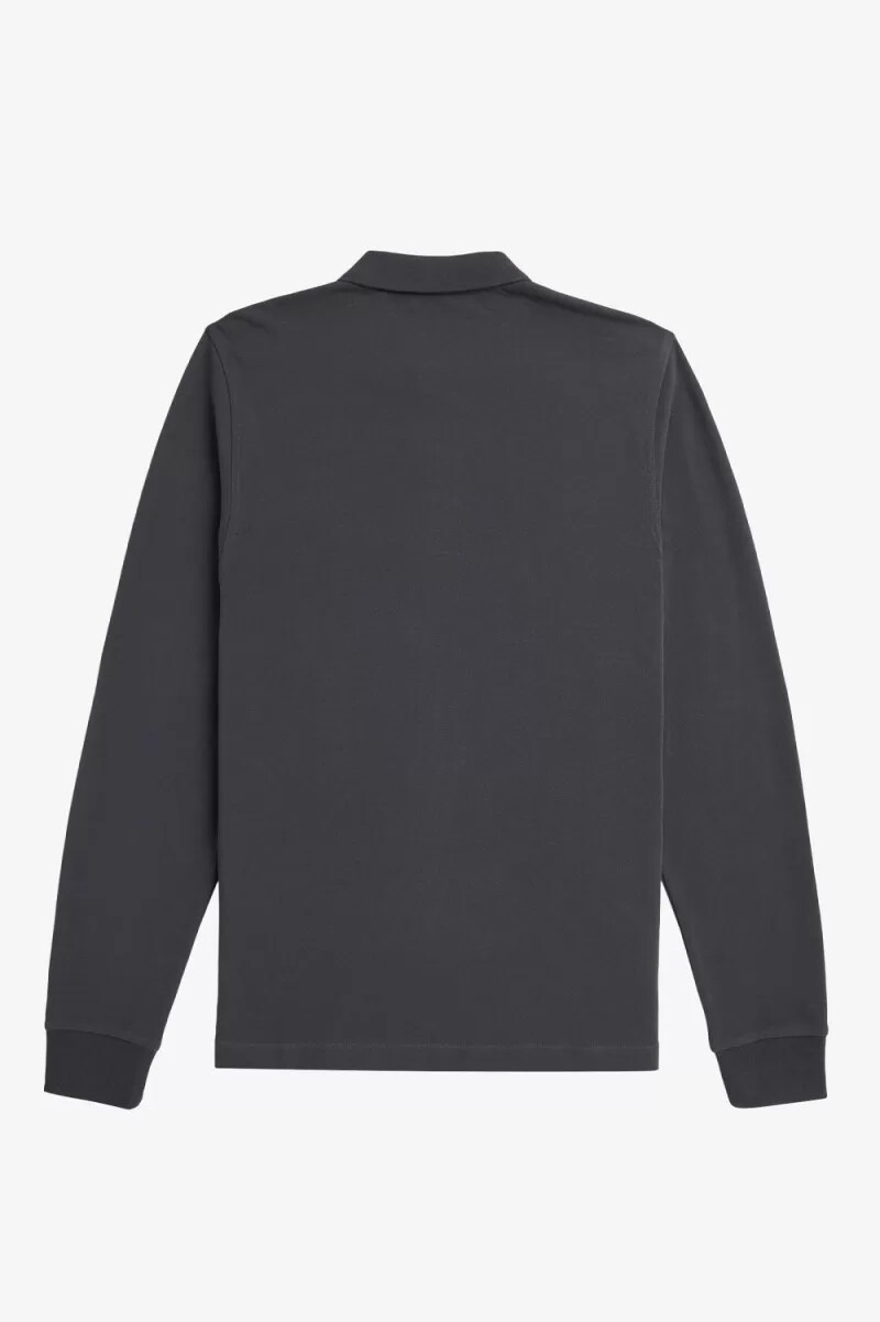 camisa fred perry m6006 para hombre color gris ancla y café oscuro
