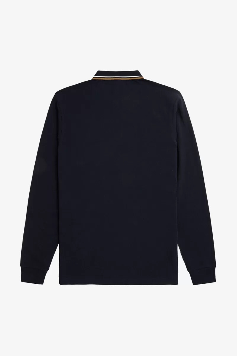 camisa fred perry m3636 para hombre azul marino blanco nieve y marrón