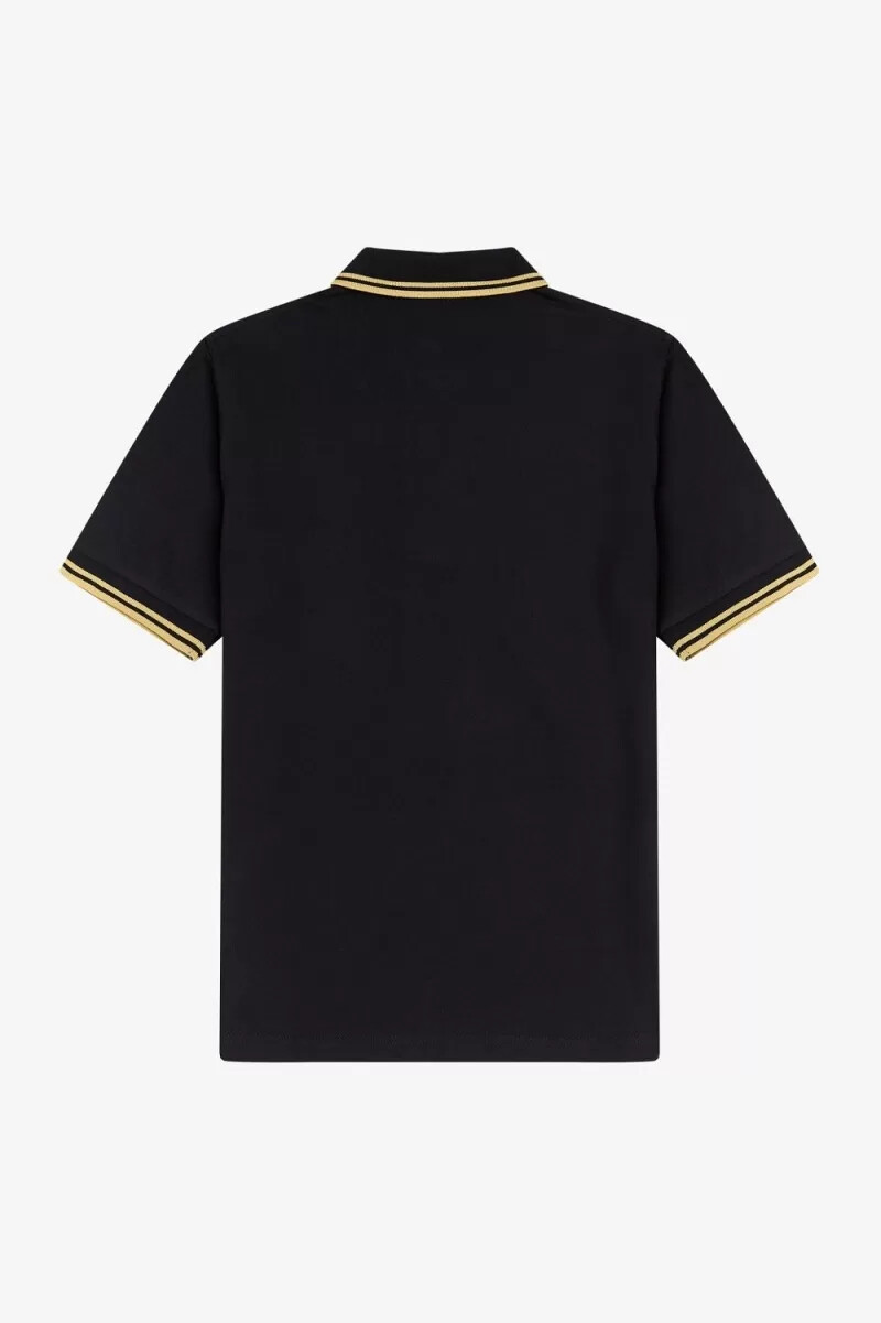 camisa fred perry m12 para hombre color negro champán