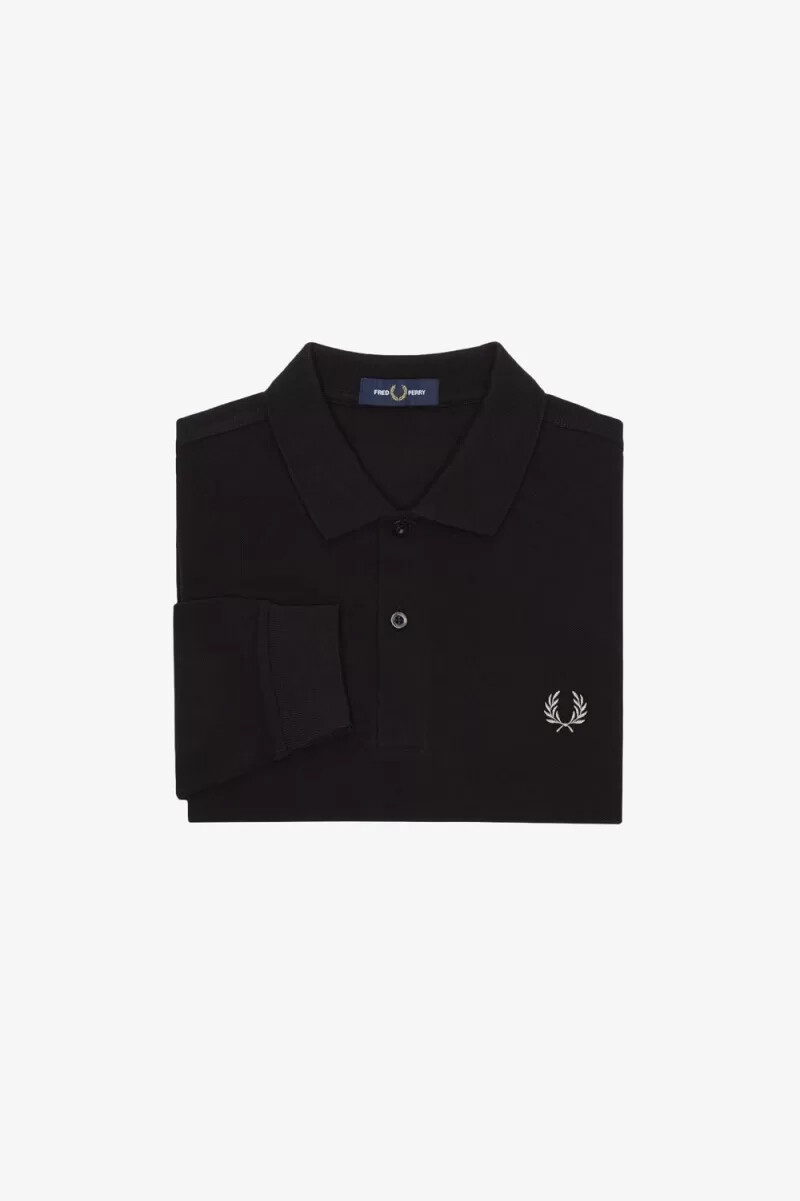 camisa fred perry m6006 para hombre color negro cromado