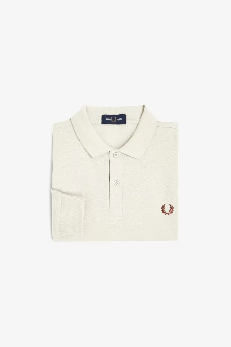 camisa fred perry m6006 para hombre beige marrón whisky