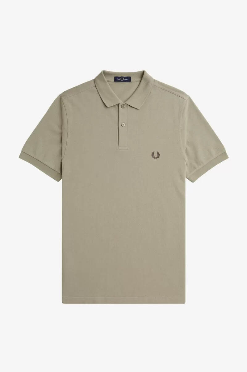 camisa fred perry m6000 para hombre gris cálido rojo oscuro