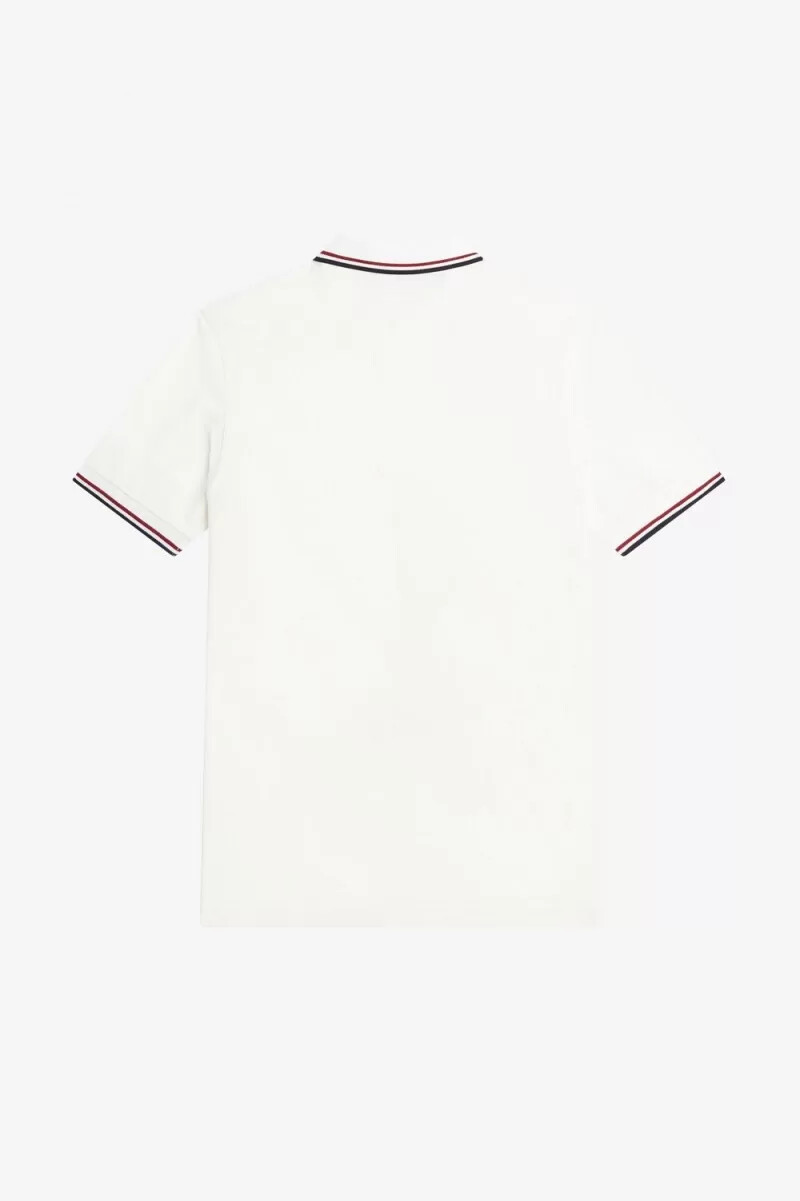 camisa fred perry m3600 para hombre blanco nieve rojo quemado azul marino