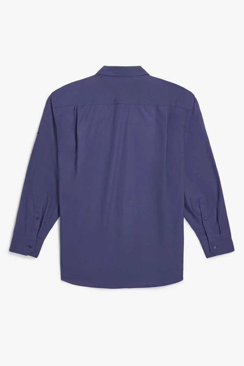 camisa utilitaria extragrande fred perry para hombre en azul real