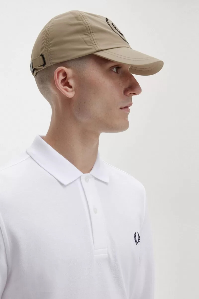 camisa fred perry m6006 para hombre blanca y azul marino