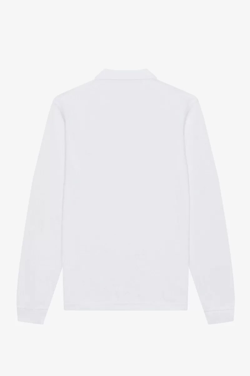 camisa fred perry m6006 para hombre blanca y azul marino