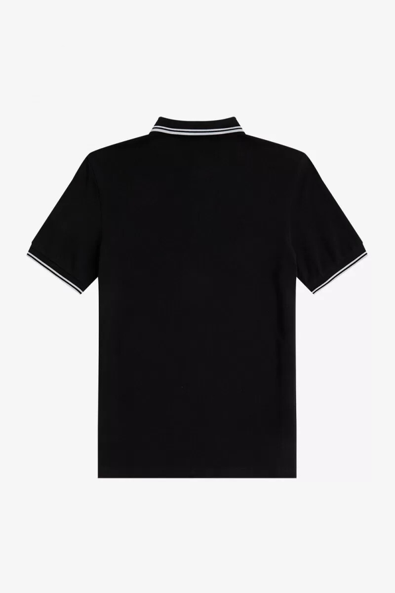 camisa fred perry m3600 para hombre negra y blanca
