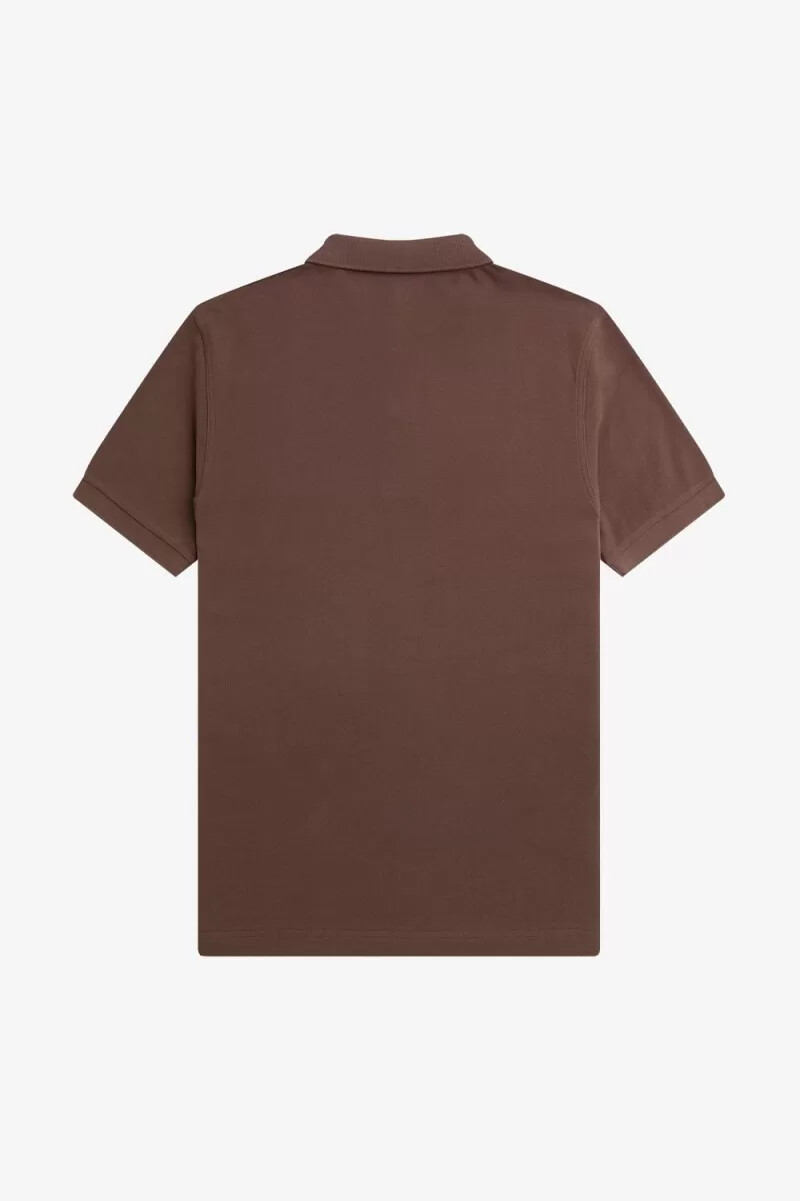 camisa fred perry m6000 para hombre color rojo oscuro y gris cálido