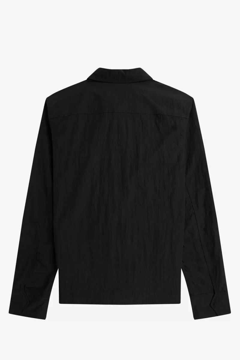 camisa fred perry con cremallera para hombre color negro