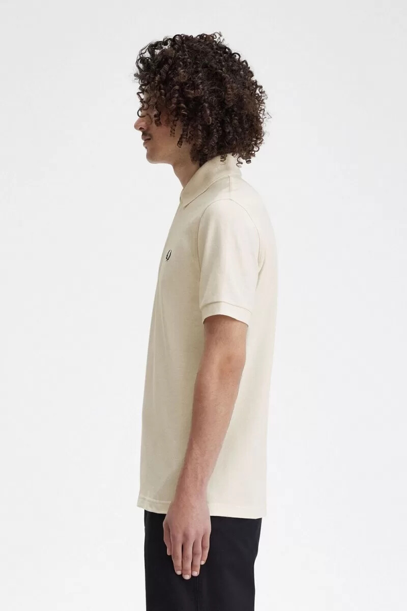 camisa fred perry m3 para hombre beige y negra