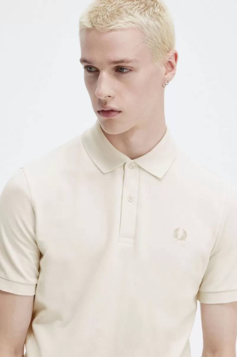 camisa fred perry m3 para hombre beige avena