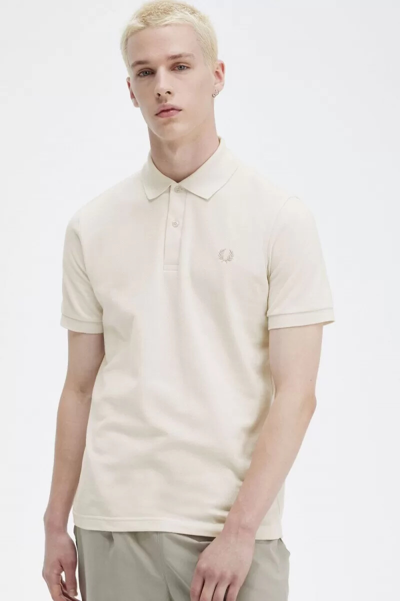 camisa fred perry m3 para hombre beige avena