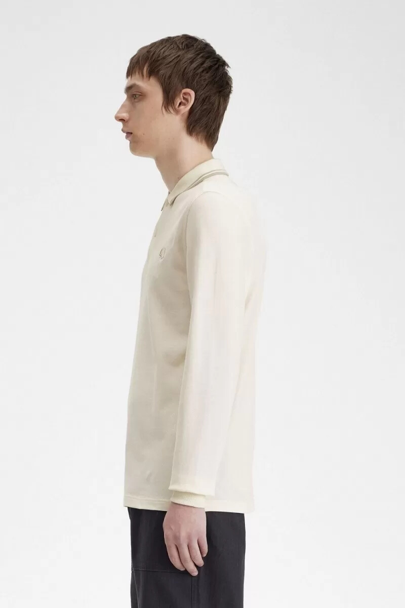 camisa fred perry m3636 para hombre beige avena avena