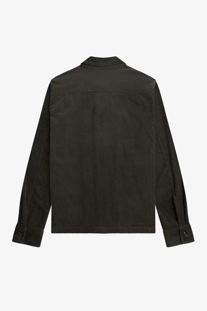 camisa de pana fred perry para hombre color verde campo
