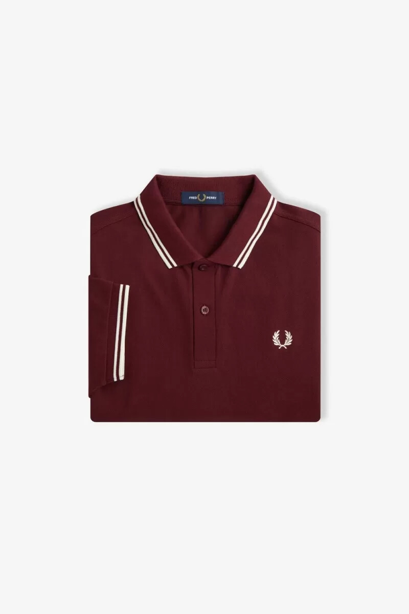 camisa fred perry m3600 para hombre color beige sangre