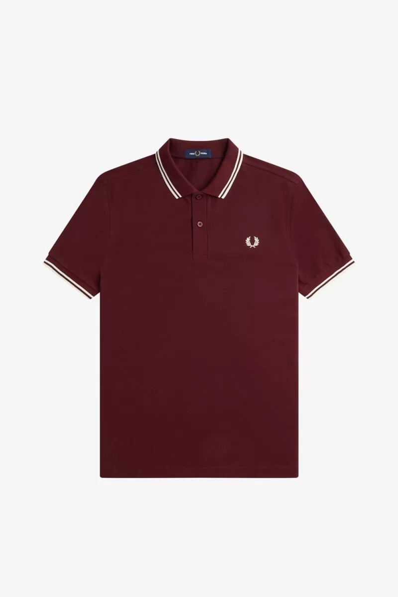 camisa fred perry m3600 para hombre color beige sangre