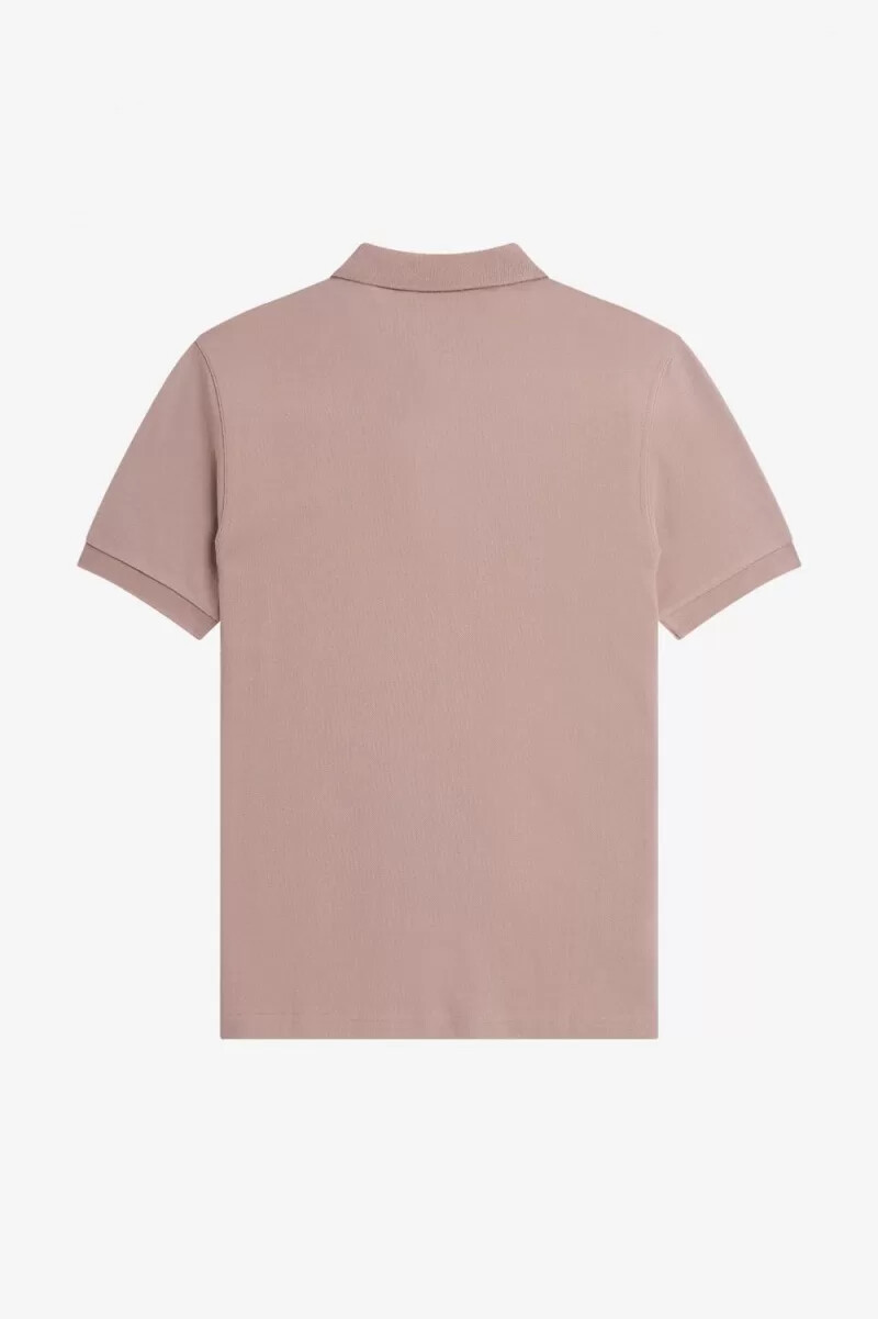 camisa fred perry m6000 para hombre color rosa oscuro y tabaco quemado