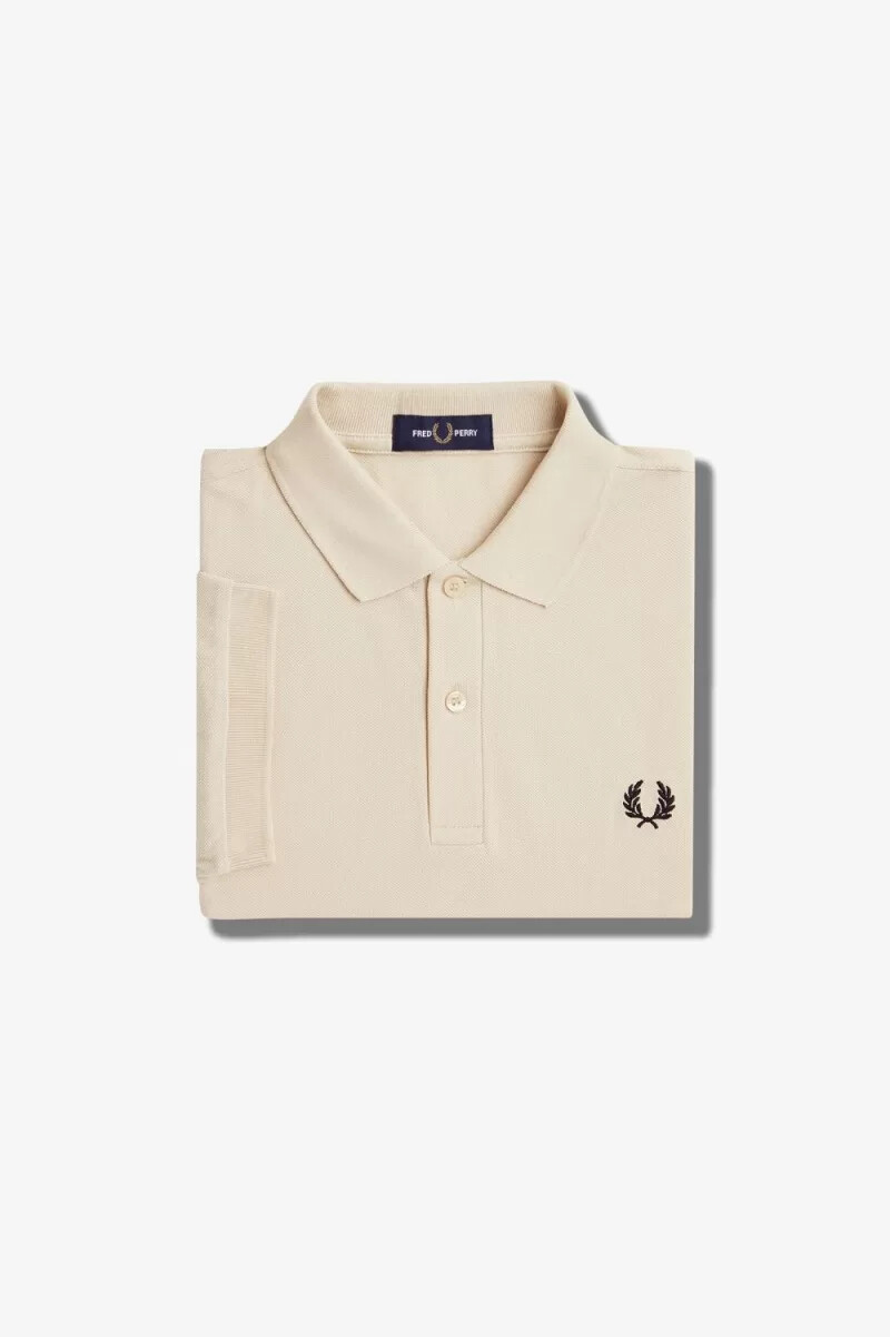 camisa fred perry m6000 para hombre color avena y negro