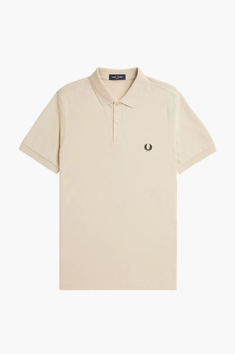 camisa fred perry m6000 para hombre color avena y negro