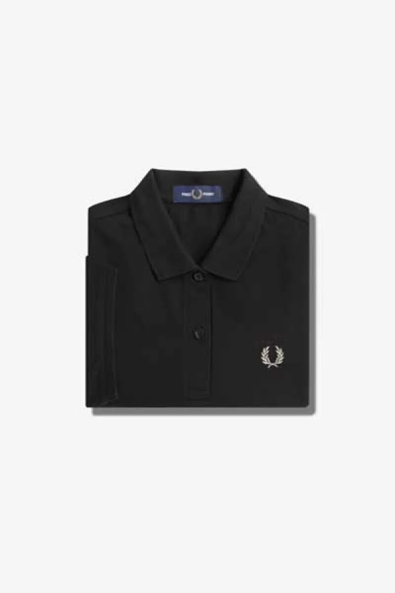 camisa fred perry g6000 para mujer color negro y gris cálido