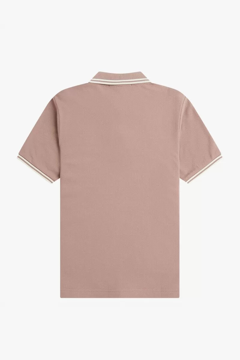 camisa fred perry g3600 para mujer color rosa oscuro y beige