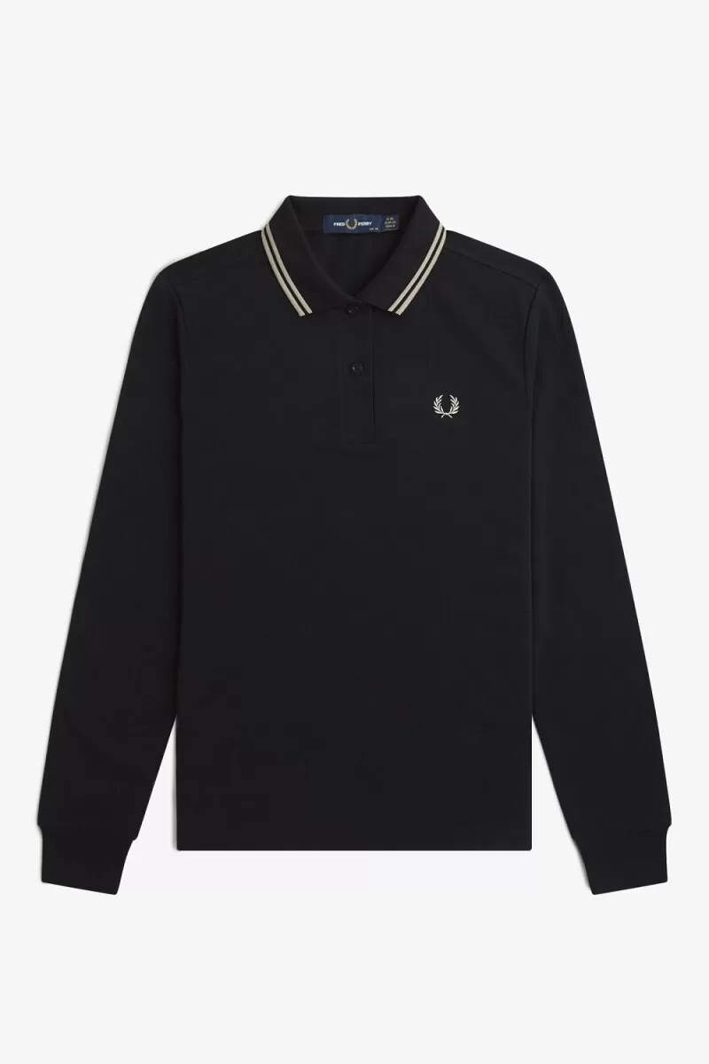 camisa fred perry g3636 para mujer color negro y gris cálido