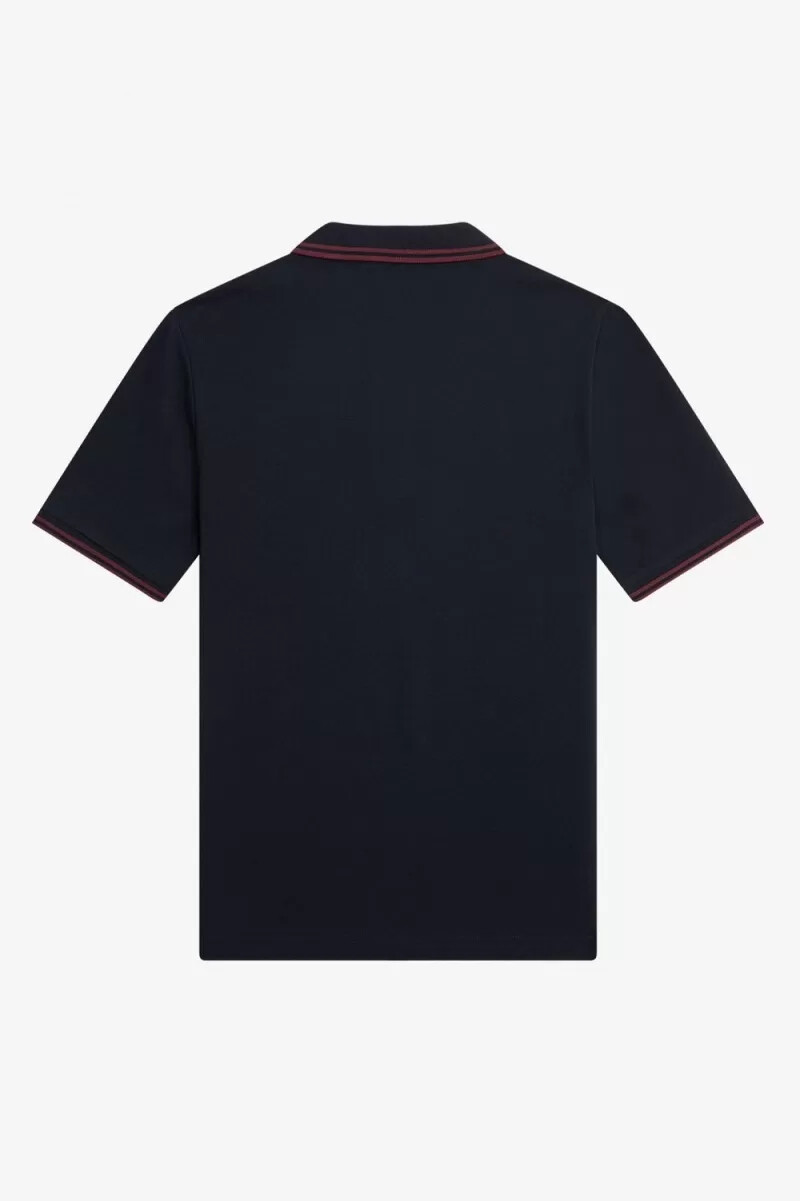 camisa fred perry g3600 para mujer color azul marino color sangre de buey