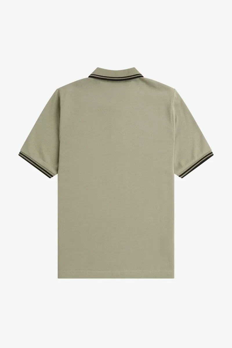 camisa fred perry g3600 para mujer gris cálido y negro