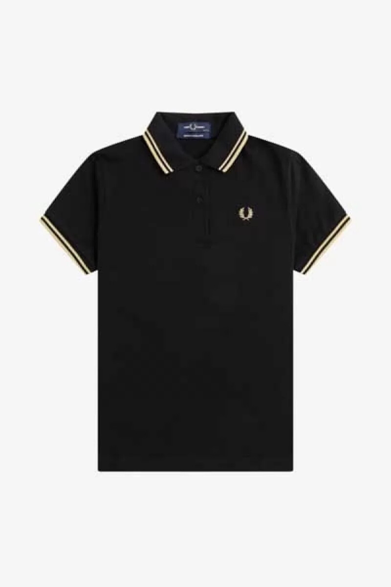 camisa fred perry g12 para mujer color negro champán