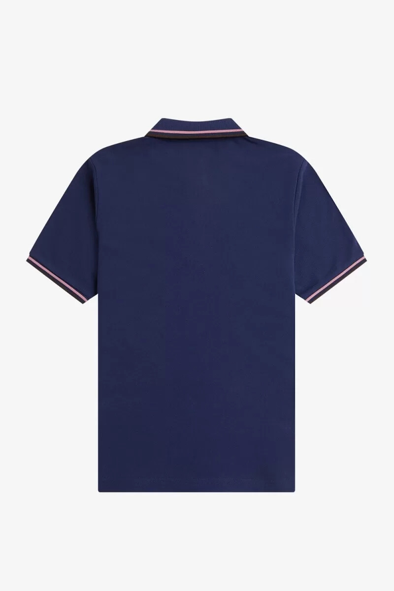 camisa fred perry g3600 para mujer azul marino francés rosa polvoriento rojo oscuro