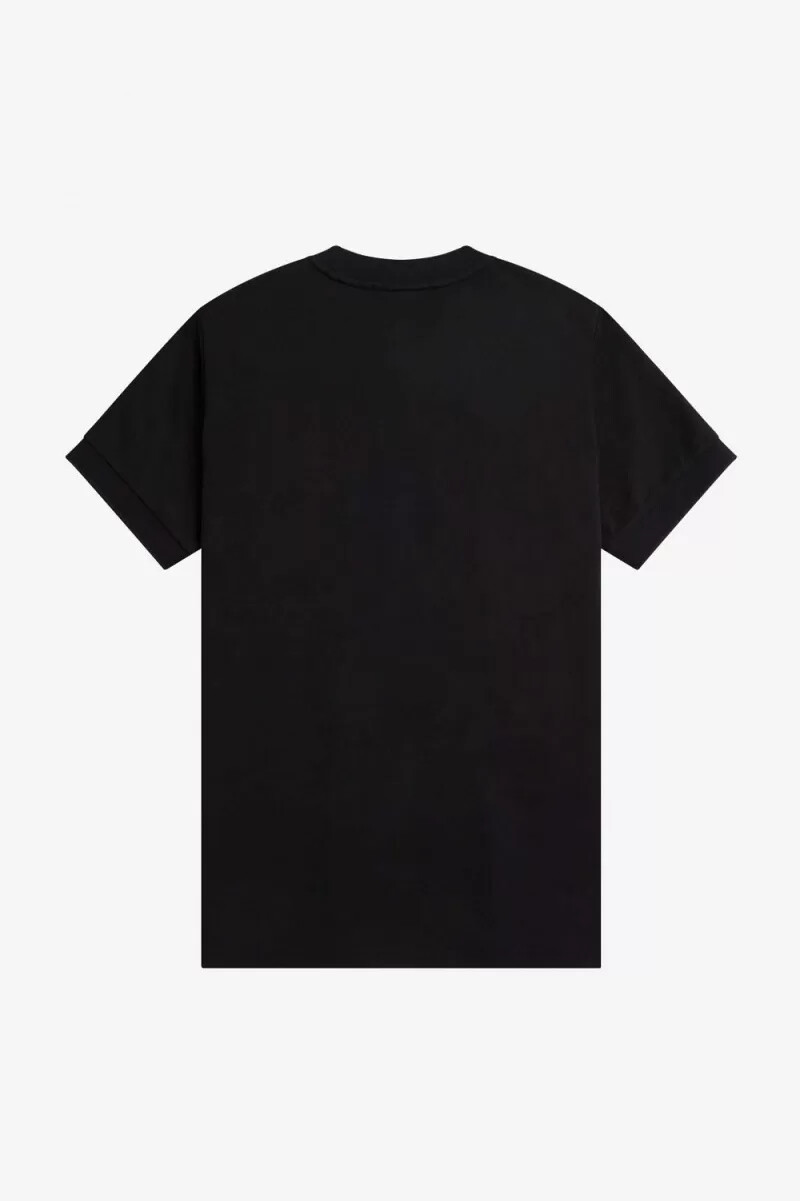 camiseta fred perry con bolsillo doble con ribete negro para hombre