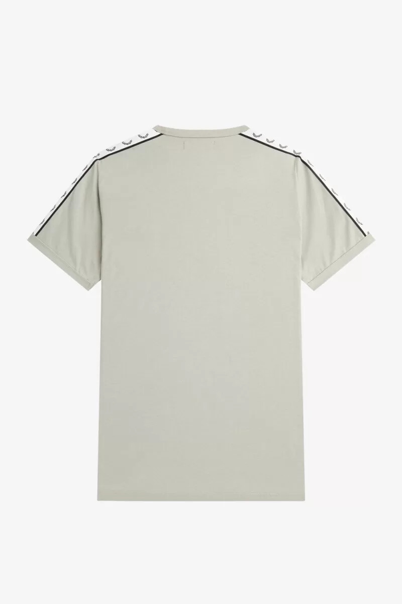 camiseta fred perry con ribetes en gris para hombre