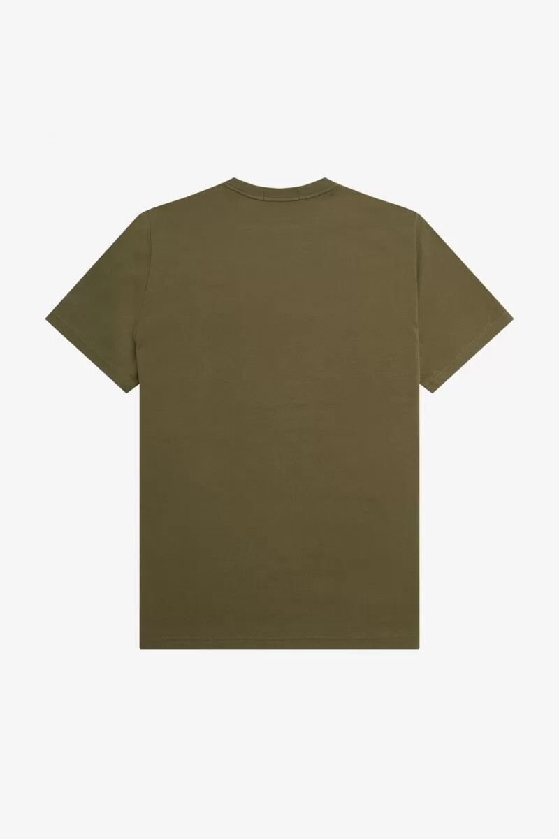 camiseta bordada fred perry para hombre uniforme verde