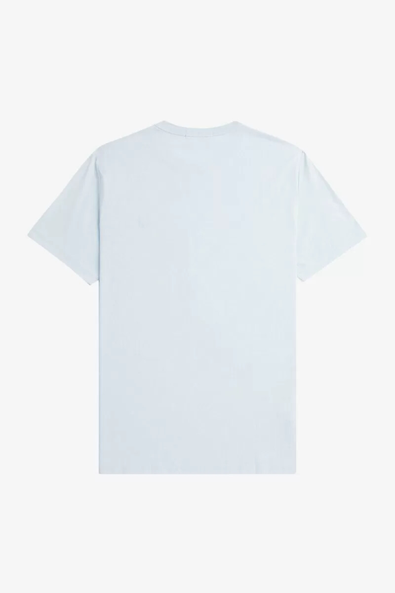 camiseta fred perry de cuello redondo para hombre color aguamarina claro azul medianoche