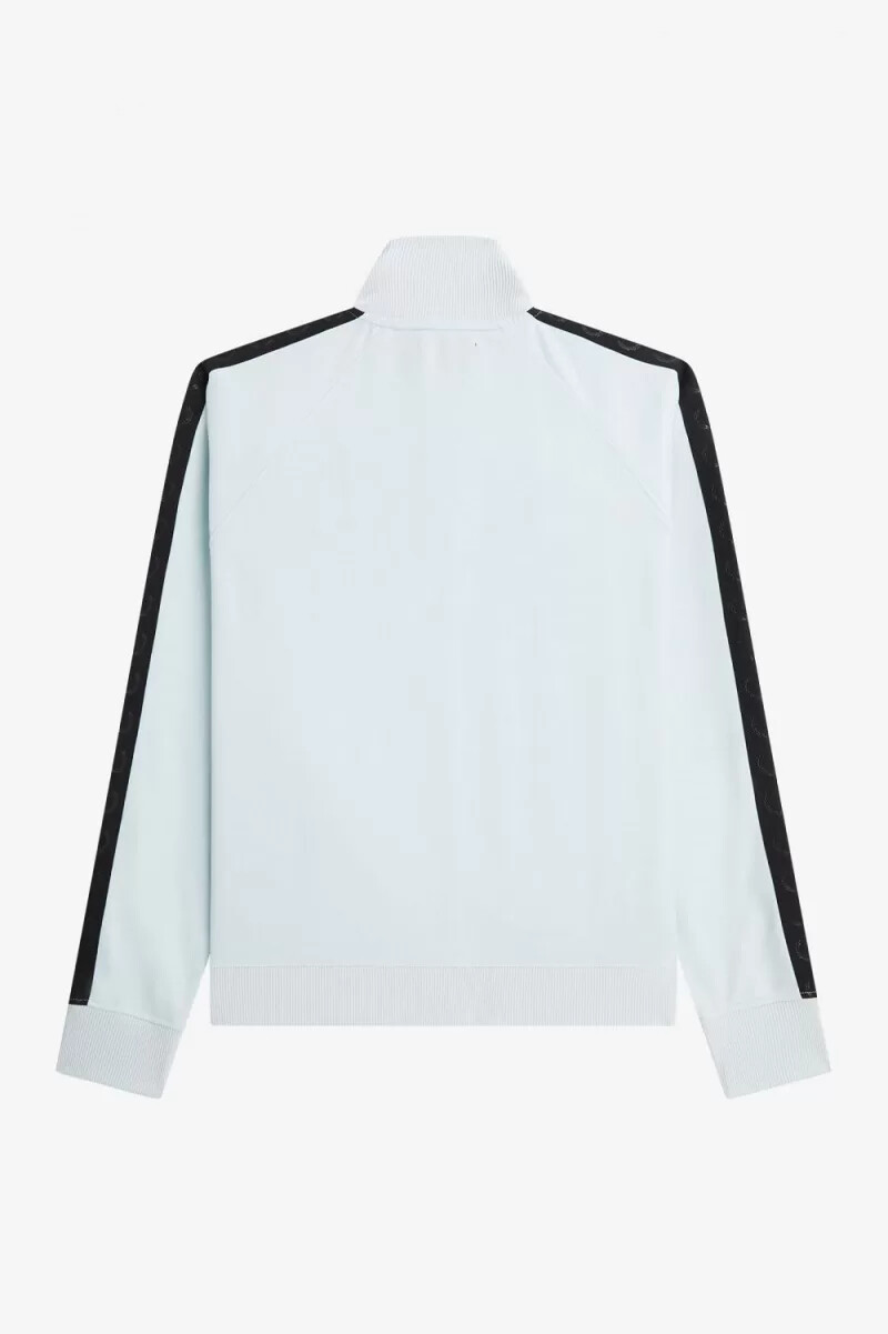 chaqueta deportiva fred perry con cinta tonal para hombre color negro aguamarina claro