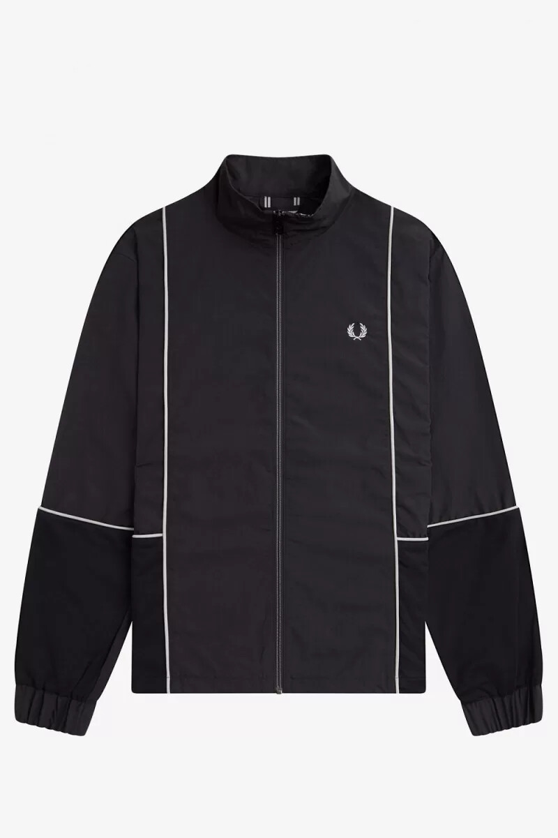chaquetas fred perry piped shell para hombre negras