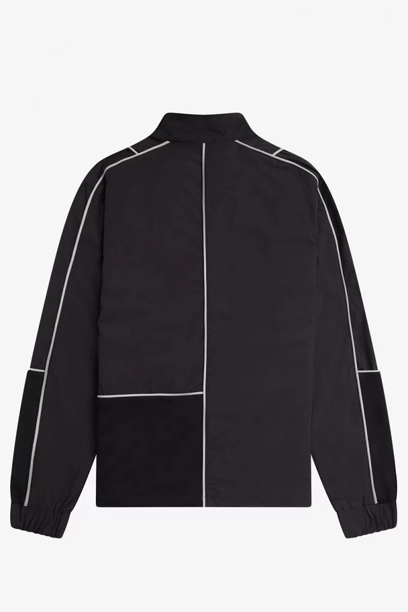 chaquetas fred perry piped shell para hombre negras