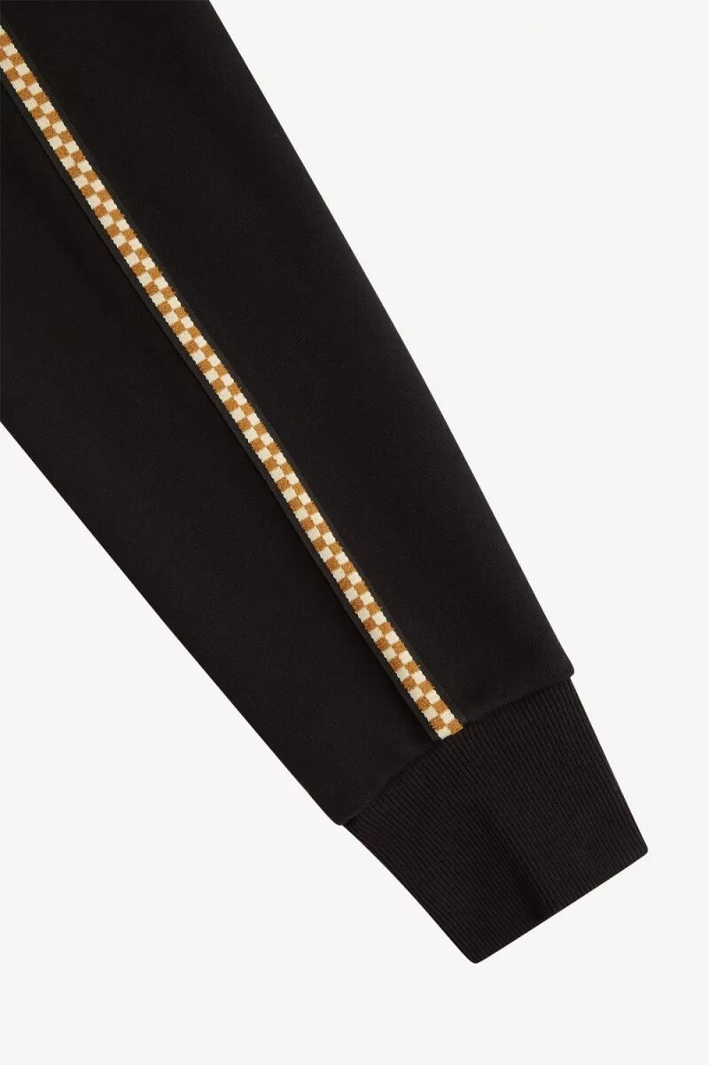 chaquetas fred perry chequerboard tape para hombre negras