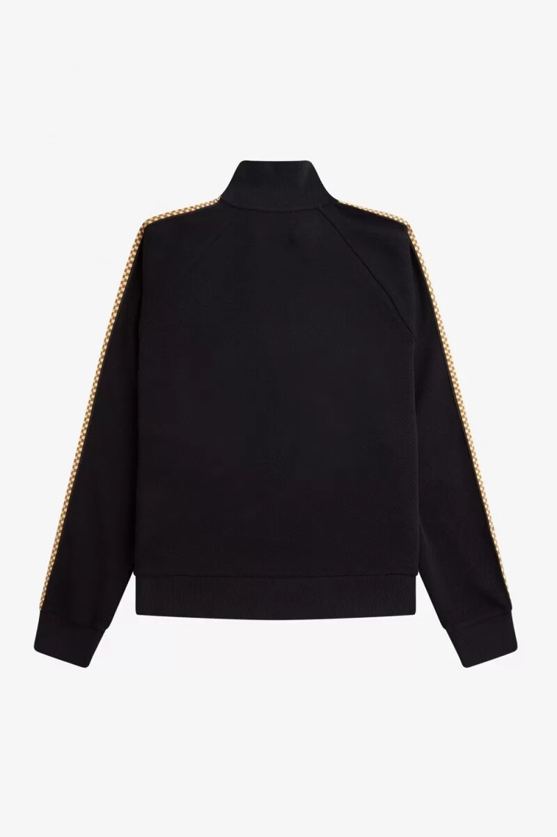 chaquetas fred perry chequerboard tape para hombre negras