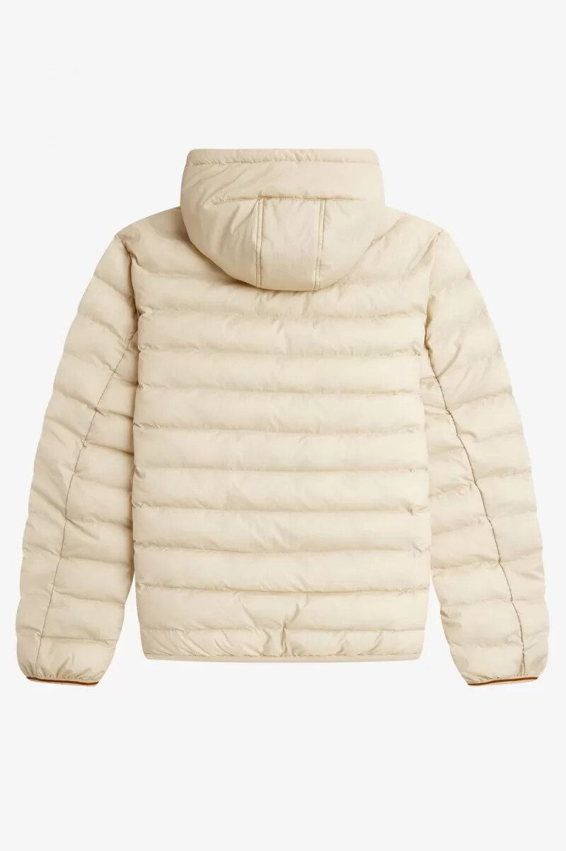 chaquetas con capucha y aislamiento fred perry para hombre color avena