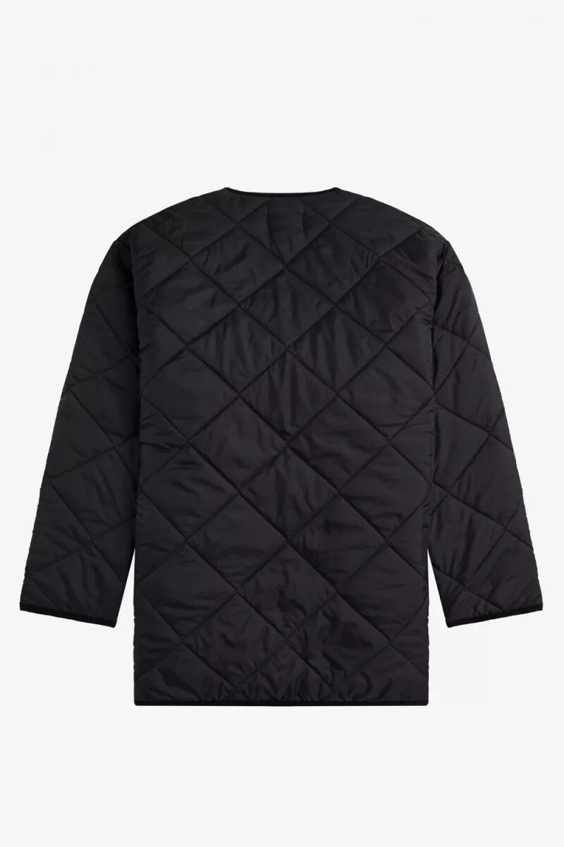 chaquetas fred perry quilted liner para hombre color negro lámpara