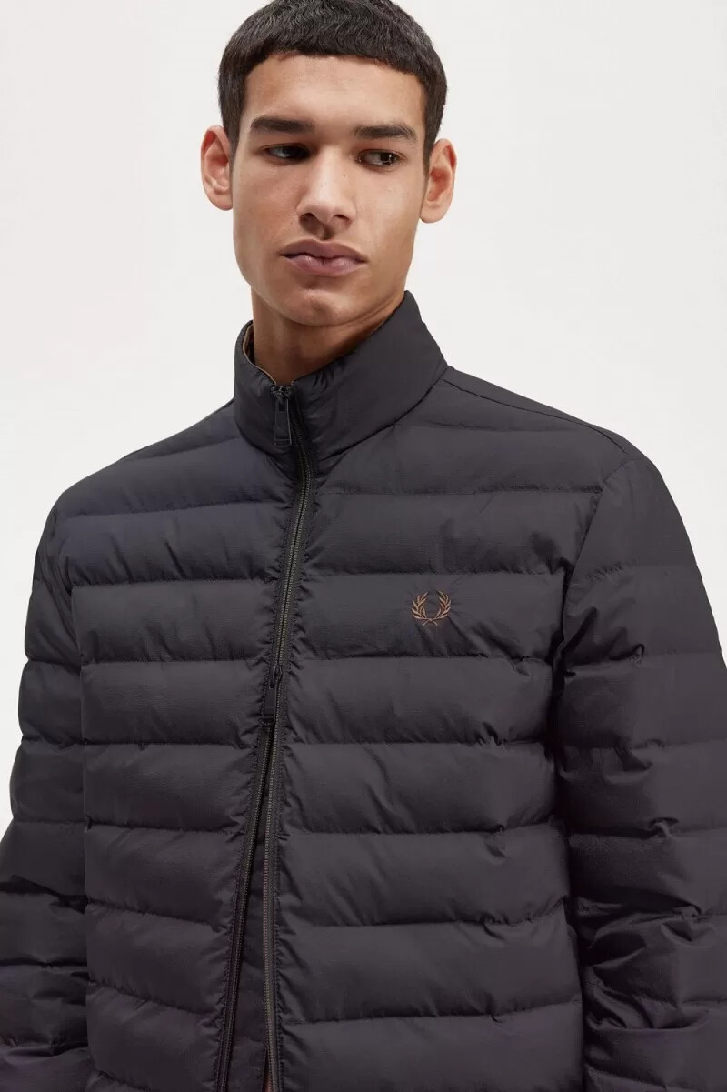 chaquetas aislantes fred perry para hombre color negro