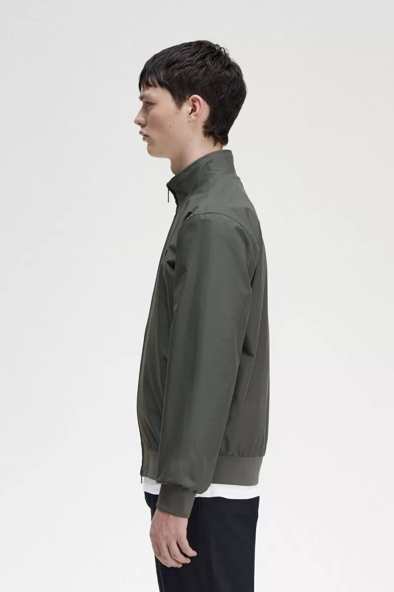 chaquetas fred perry brentham para hombre color verde campo